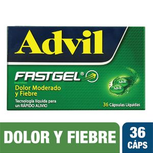 Advil Fastgel Ibuprofeno 200 Mg X 36 Cap