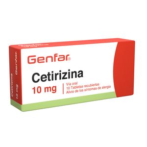 Cetirizina 10 Mg X 10 Tabl