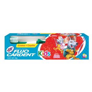 Crema Dental Fluocardent Kids X 50 Gr Gratis Cepillo