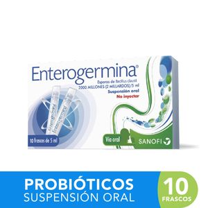 Probiotico Enterogermina Suspension Oral Caja X 10 Frascos