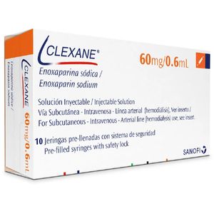 Clexane Enoxaparina 60 Mg/0.6 Ml X 10 Jeringas Prellenadas
