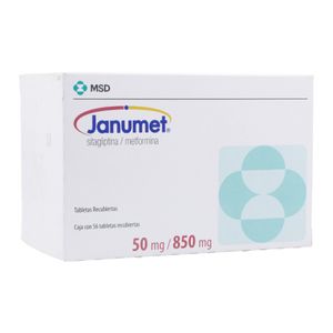 Janumet Sitagliptina/metformina 50/850 Mg X 56 Tabl