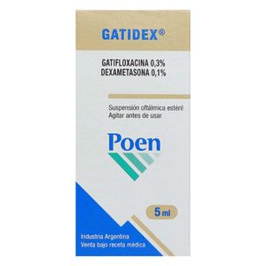 Poen Gatidex Gatifloxacina/dexametasona 0.3/0.1 % Oftalmico X 5 Ml