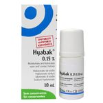 3 x HYABAK - Gotas - Solución para ojos y Peru