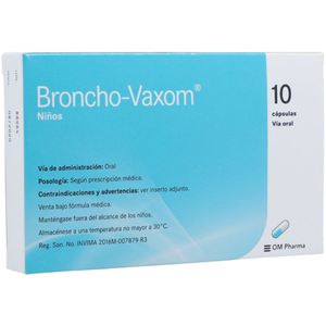 Broncho Vaxom Lizados Bacterianos Liofilizados 3.5 Mg Ninos X 10 Cap