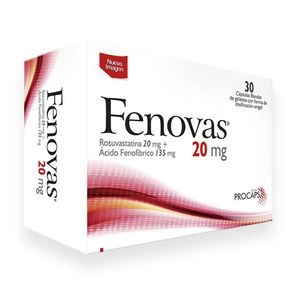 Fenovas Rosuvastatina/acido Fenofibrico 20/135 Mg X 30 Cap