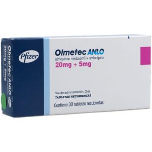 Olmetec Anlo Olmesartanamlodipino 205 Mg X 30 Tabl