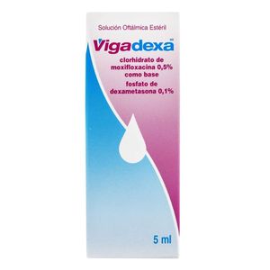 Vigadexa Dexamentasona/moxifloxacino 0.5%/0.1% Oftalmico X 5 Ml