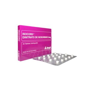 Isocord Dinitrato De Isosorbide 5 Mg X 20 Tabl