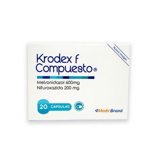 Krodex F Compuesto Metronidazol/nifuroxazida 600/200 Mg X 20 Cap