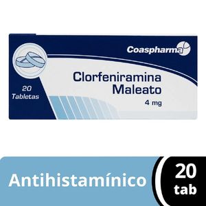Clorfeniramina 4 Mg X 20 Tabl
