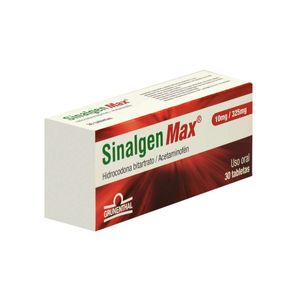 Sinalgen Max Acetaminofen/hidrocodona 325/10 Mg X 30 Tab