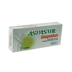 Aspasmil Compositum Acetaminofen/hioscina 325/10 Mg X 10 Tabl