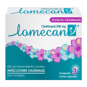 Lomecan Clotrimazol 200 Mg X 3 Ovulos Vaginales