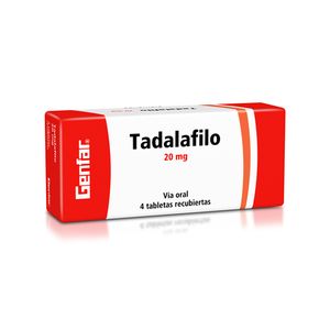 Tadalafilo 20 Mg X 4 Tabl
