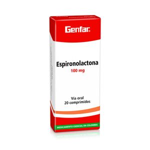 Espironolactona 100 Mg X 20 Tabl