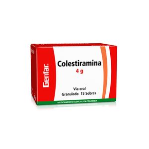 Colestiramina 4 G X 15 Sobres