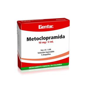 Metoclopramida 10 Mg X 5 Amp