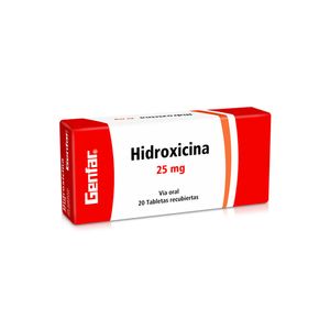 Hidroxicina 25 Mg X 20 Tabl