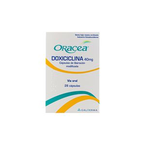 Oracea Doxiciclina 40 Mg X 28 Cap