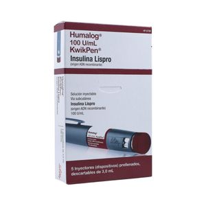 Humalog Kwikpen Insulina Lispro 100 Ui/ml X 5 Dispositivo X 3 Ml