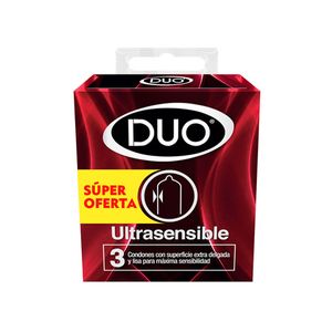 Condones Duo Ultrasensible X 3 Unds Super Oferta