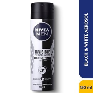 Desodorante Nivea Aerosol Men Invisible Black Y White X 150 Ml