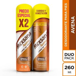 Mexsana Aerosol Pies Avena X 260 Ml X 2 Und Precio Especial