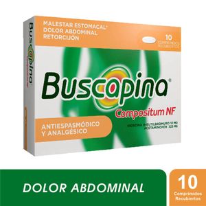 Buscapina Compositum Nf Hioscina/acetaminofen 10/500 Mg X 10 Tabl