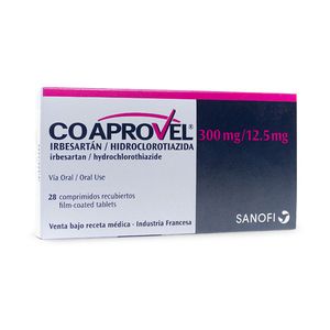 Coaprovel Irbesartan/hidroclorotiazida 300/12.5 Mg X 28 Tabl