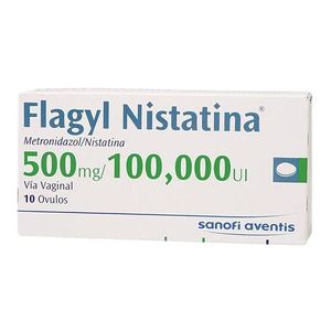 Flagyl Nistatina Metronidazol/nistatina 500/100.000 Mg/u.i X 10 Ovulos