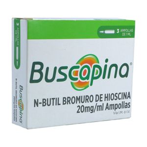 Buscapina Hioscina 20 Mg X 3 Amp