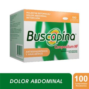 Buscapina Compositum Nf Hioscina/acetaminofen 10/500 Mg X 100 Comprimidos