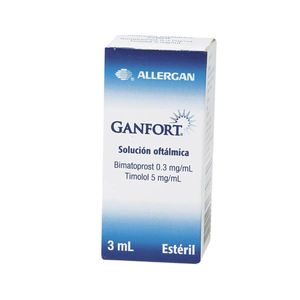 Ganfort Timolol/ Bimatoprost Solucion 5/0.3 Mg Oftalmico X 3 Ml