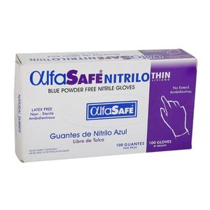 Guante Examen Nitrilo Azul Talla S X 100 Und