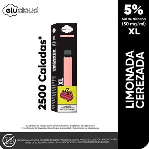 Vapeador Glucloud Limonada Cerezada Xl 5% X 2500 Puffs