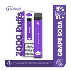 Vapeador Glucloud Grape Soda Xl+ 5% X 2000 Puffs