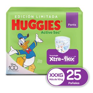 Panal Huggies Active Sec Pants Talla Xxxg/6 X 25 Und