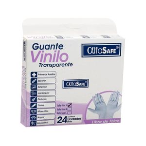 Guante Examen Vinilo Transparente Talla S X 24 Und