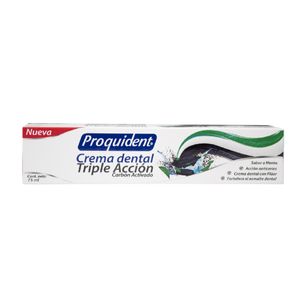 Crema Dental Proquident Triple Accion Carbon Activado X 75 Ml