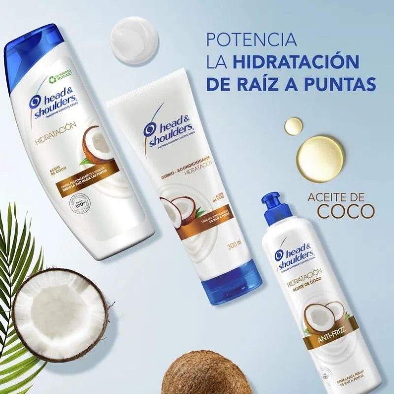 Head & Shoulders Shampoo Mit Kokos Für Feuchtigkeit – 400 Ml, Parabenfrei Für Alle Haartypen