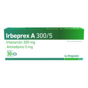 Irbeprex A Irbesartan/amlodipino 300/ 5 Mg X 30 Tabl