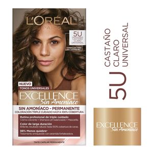Tinte Loreal Excellence Sin Amoniaco Kit 5u Castano Claro Universal