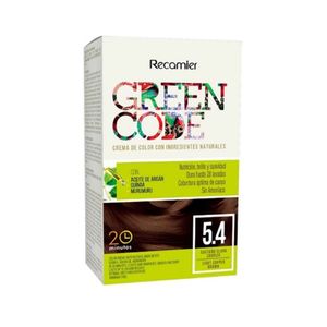 Tinte Green Code Kit 5.4 Castano Claro Cobrizo