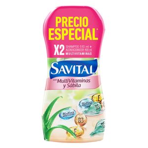 Shampoo Savital Multivitaminas X 510 Ml + Acondicionador X 490 Ml Precio Especial