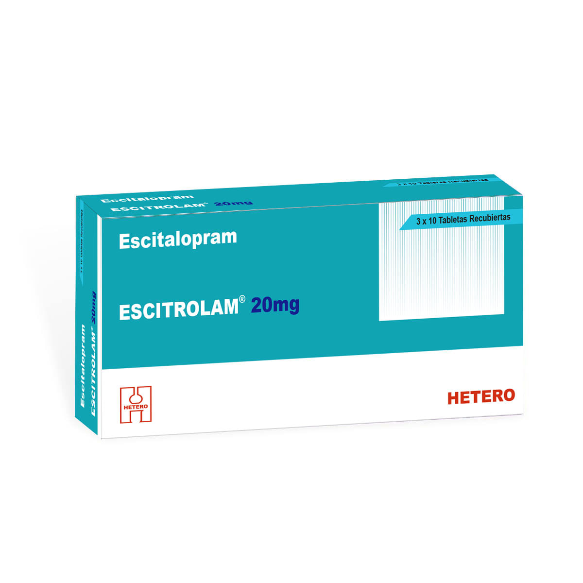 Escitrolam Escitalopram 20 Mg X 30 Tabl