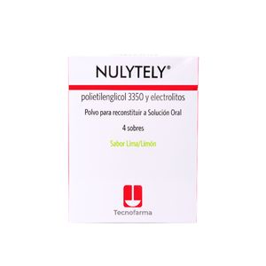 Nulytely Lima-limon Polietilenglicol/bicarbonato Sodio/cloruro Potasio X 4 Sobres