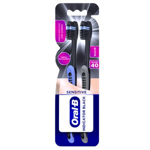 Cepillo Dental Oral B Indicator Black Sensitive Suave X 2 Und