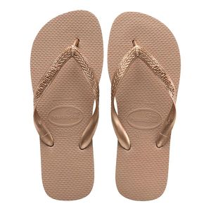 Sandalia Havaianas Mujer Top Sizes Rosa Dorado Talla 41/42