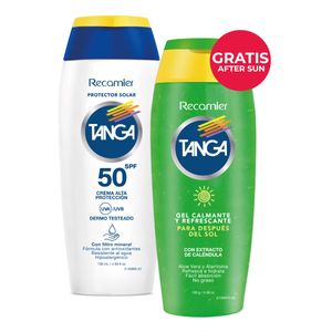 Protector Solar Tanga Spf 50 Crema X 130 Ml Gratis Gel After Sun X 130 Ml